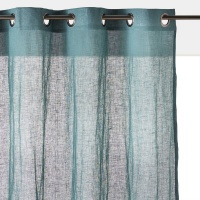 Занавеска Из 100 льна с люверсами Onega 180 x 135 см зеленый LA REDOUTE INTERIEURS  фото, kupilegko.ru